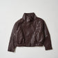 F/LEATHER BIKER JACKET