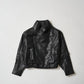 F/LEATHER BIKER JACKET