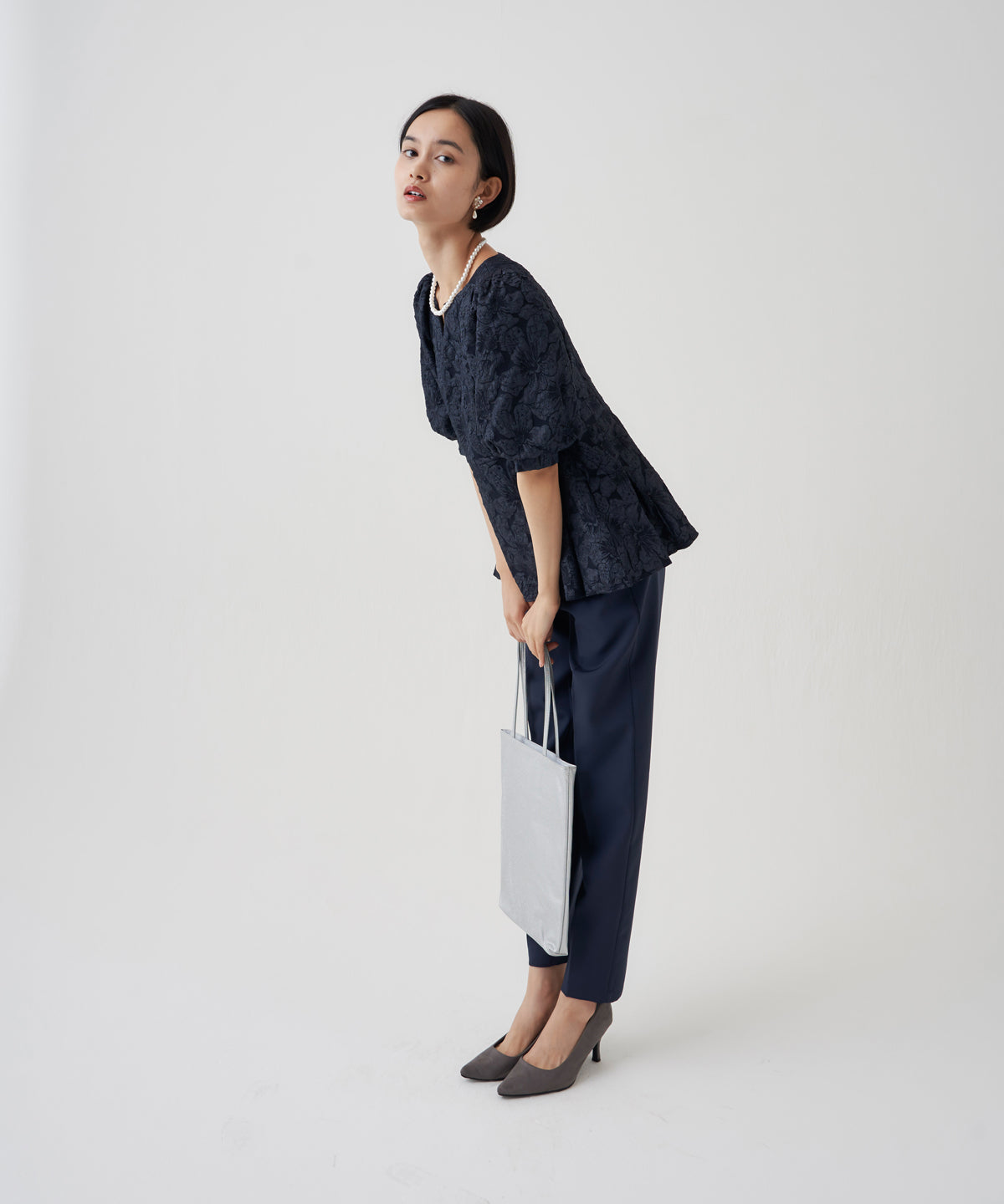 JACQUARD PEPLUM SET UP