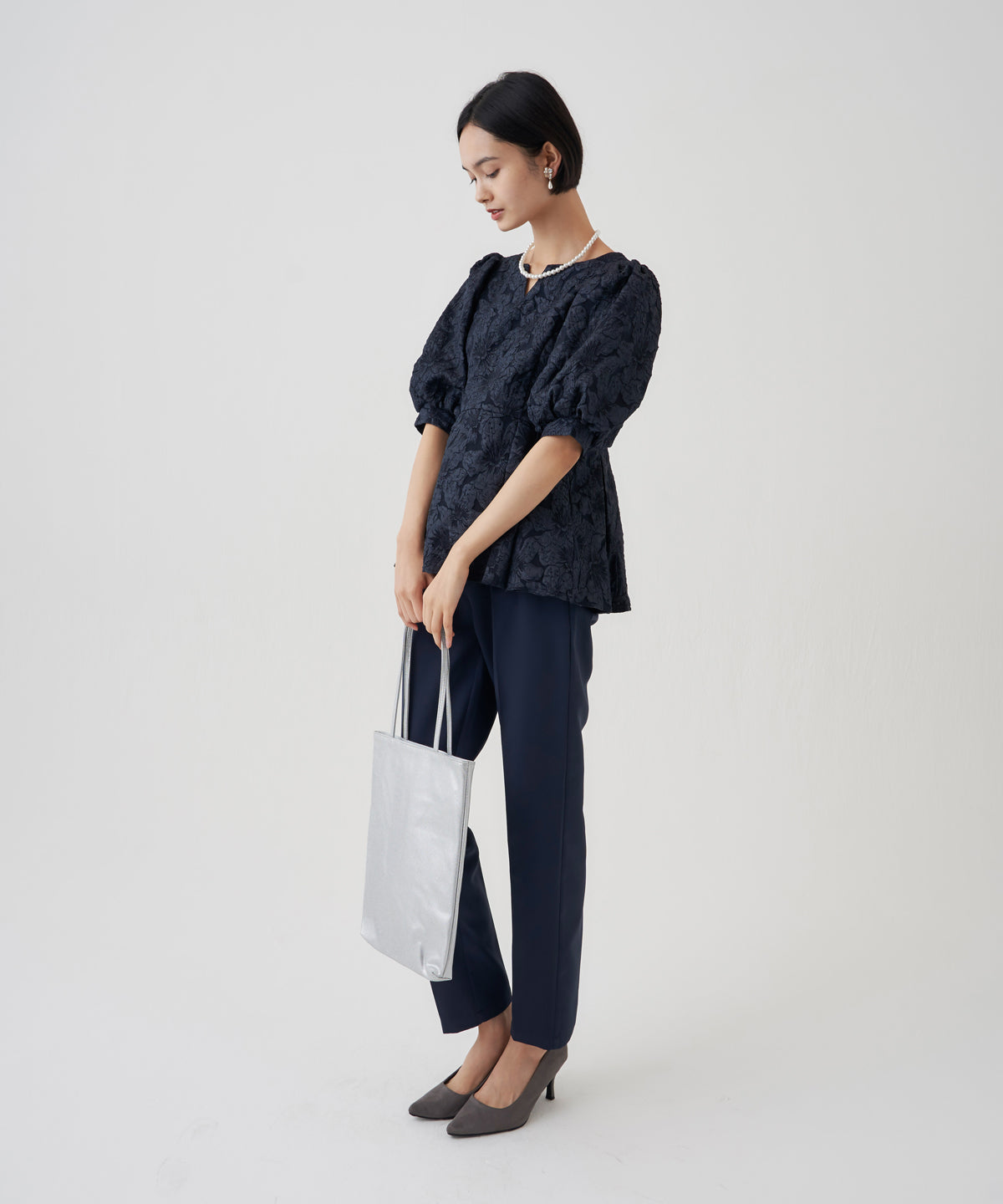 JACQUARD PEPLUM SET UP