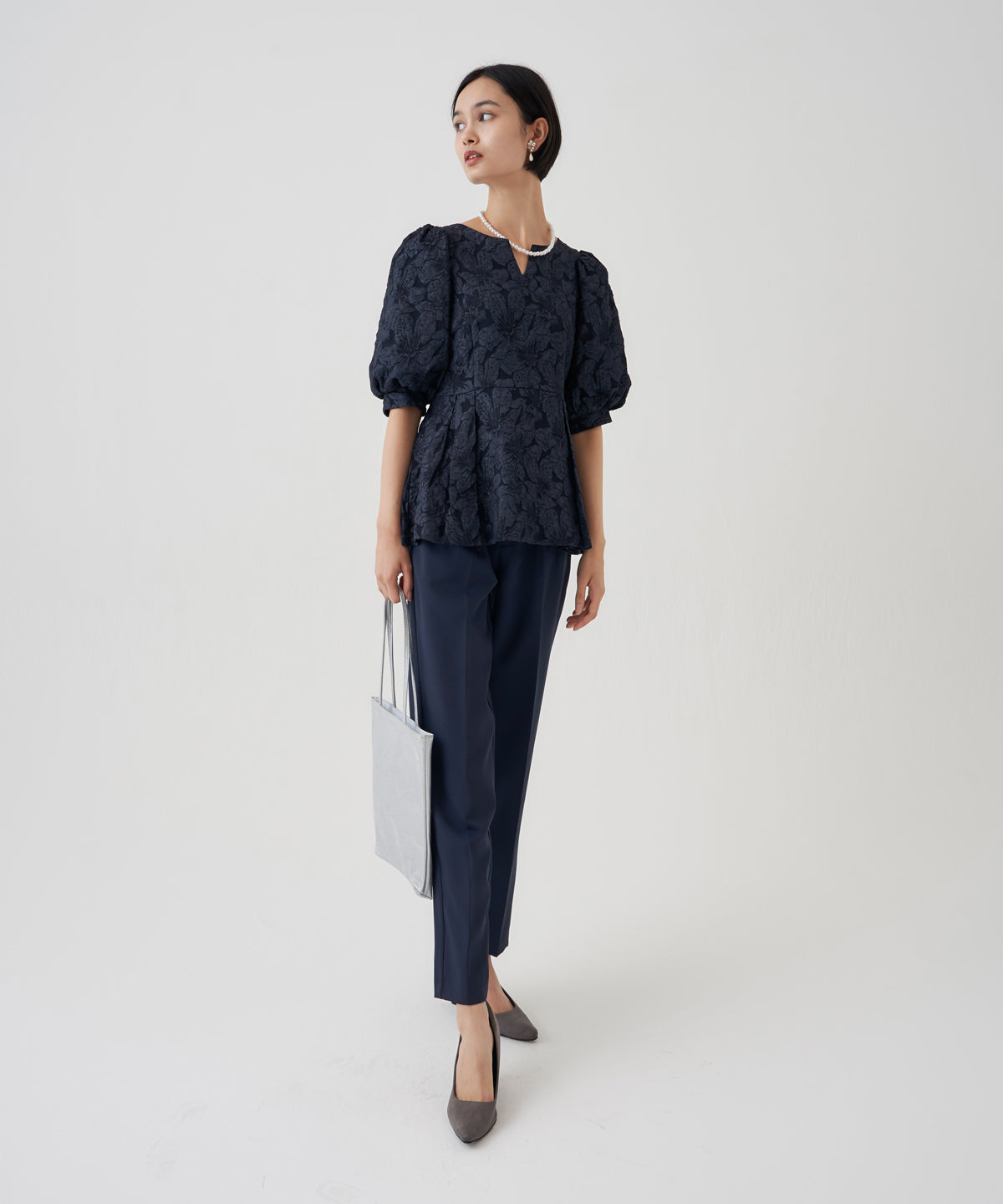 JACQUARD PEPLUM SET UP