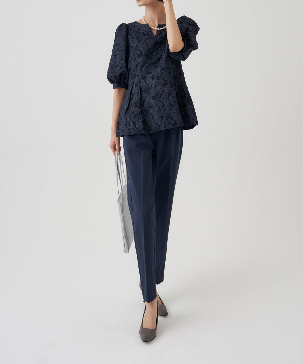 JACQUARD PEPLUM SET UP