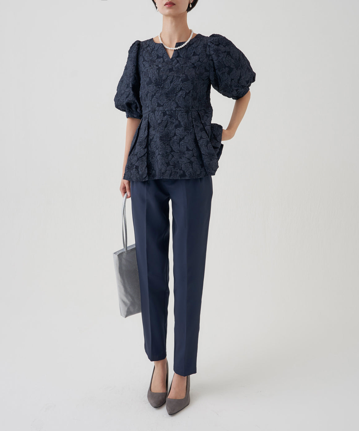 JACQUARD PEPLUM SET UP