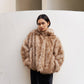 ZIP FUR COAT