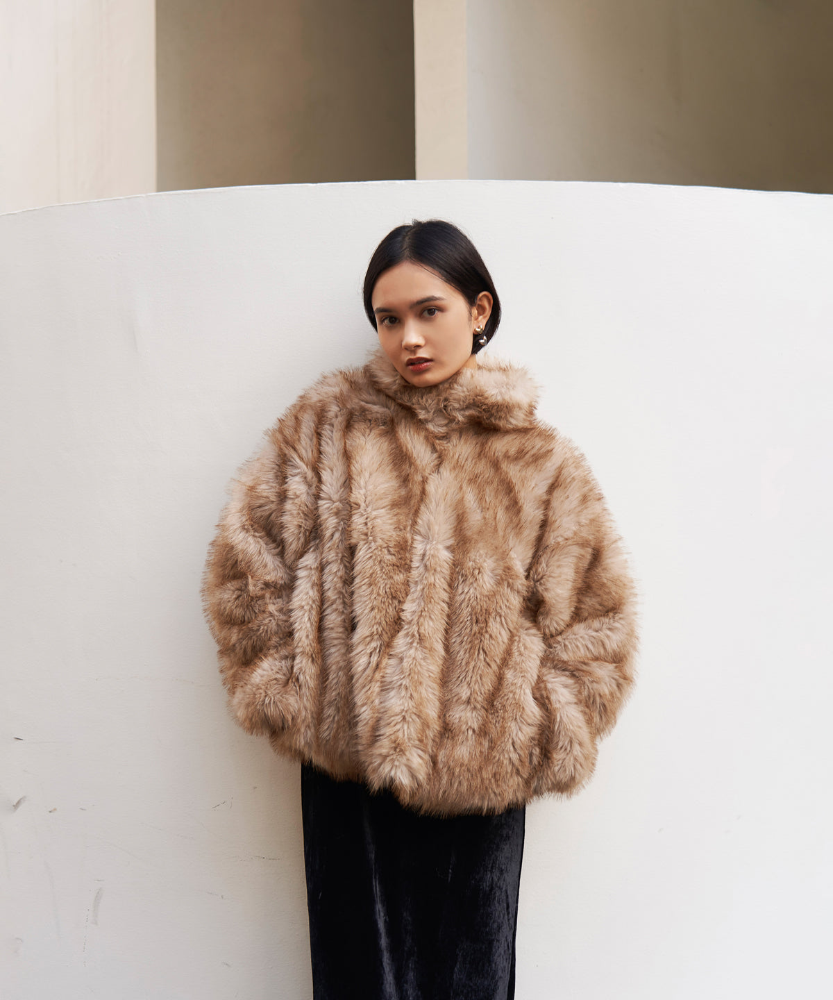 ZIP FUR COAT