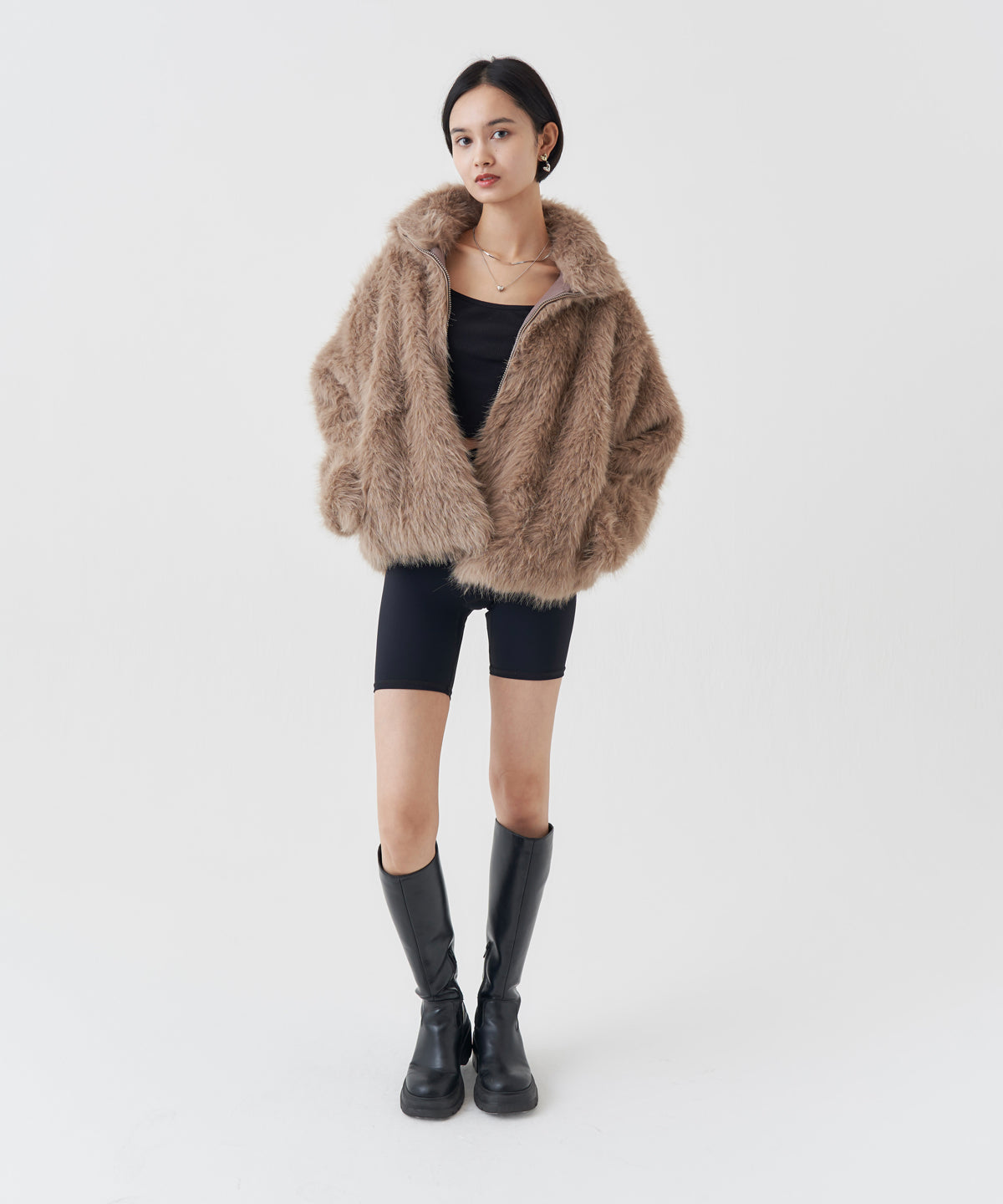 ZIP FUR COAT