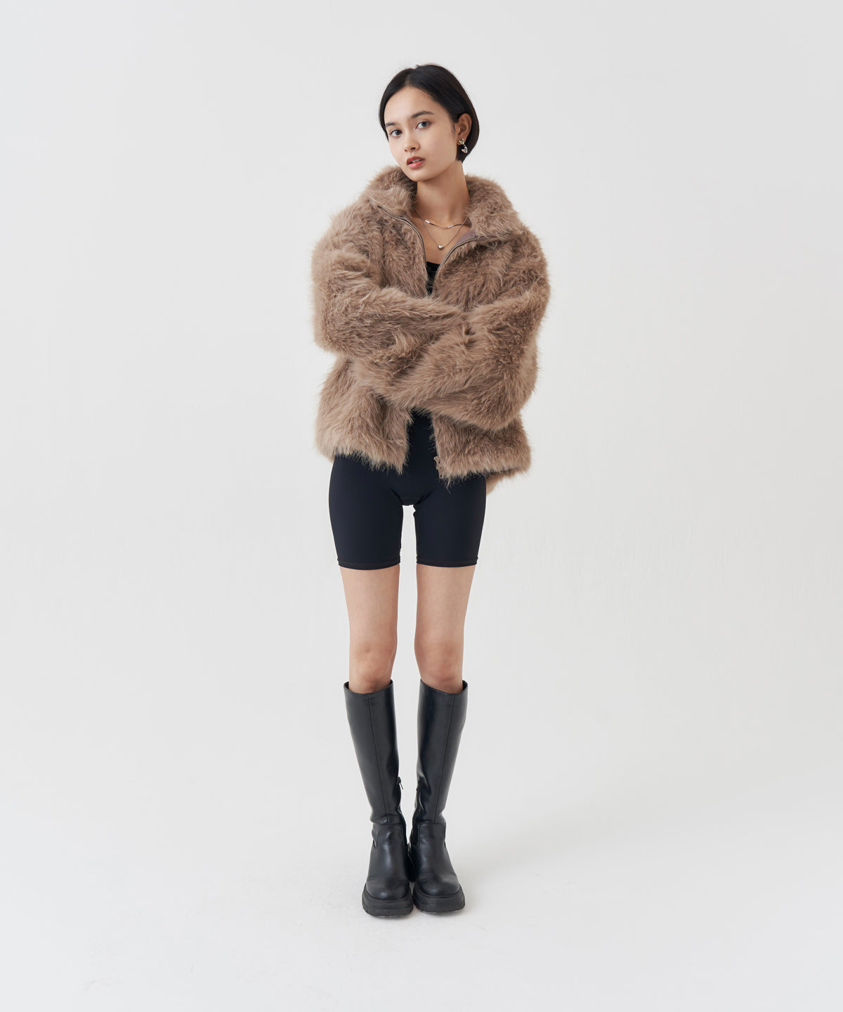 ZIP FUR COAT