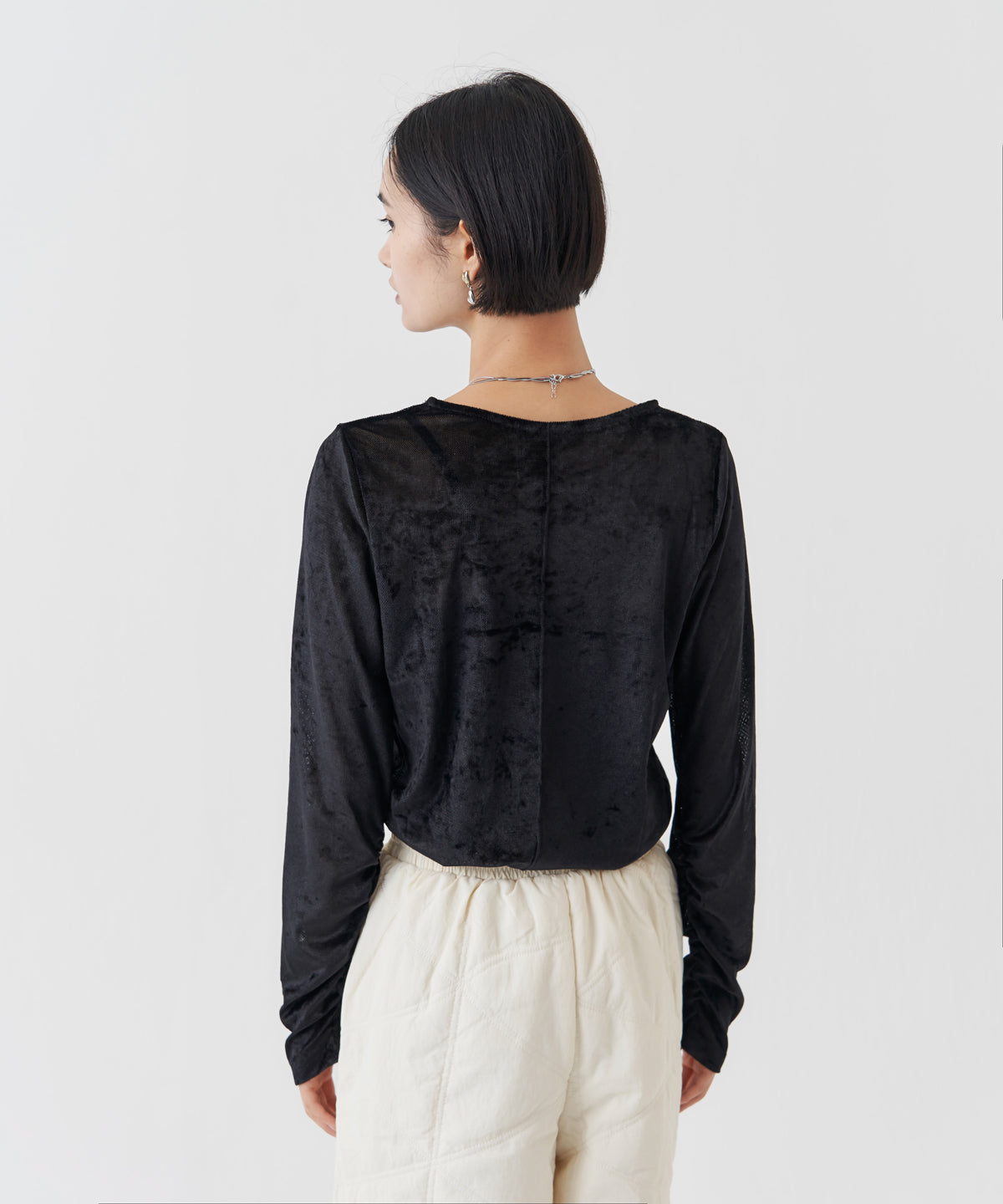 SHEER VELVET TOP