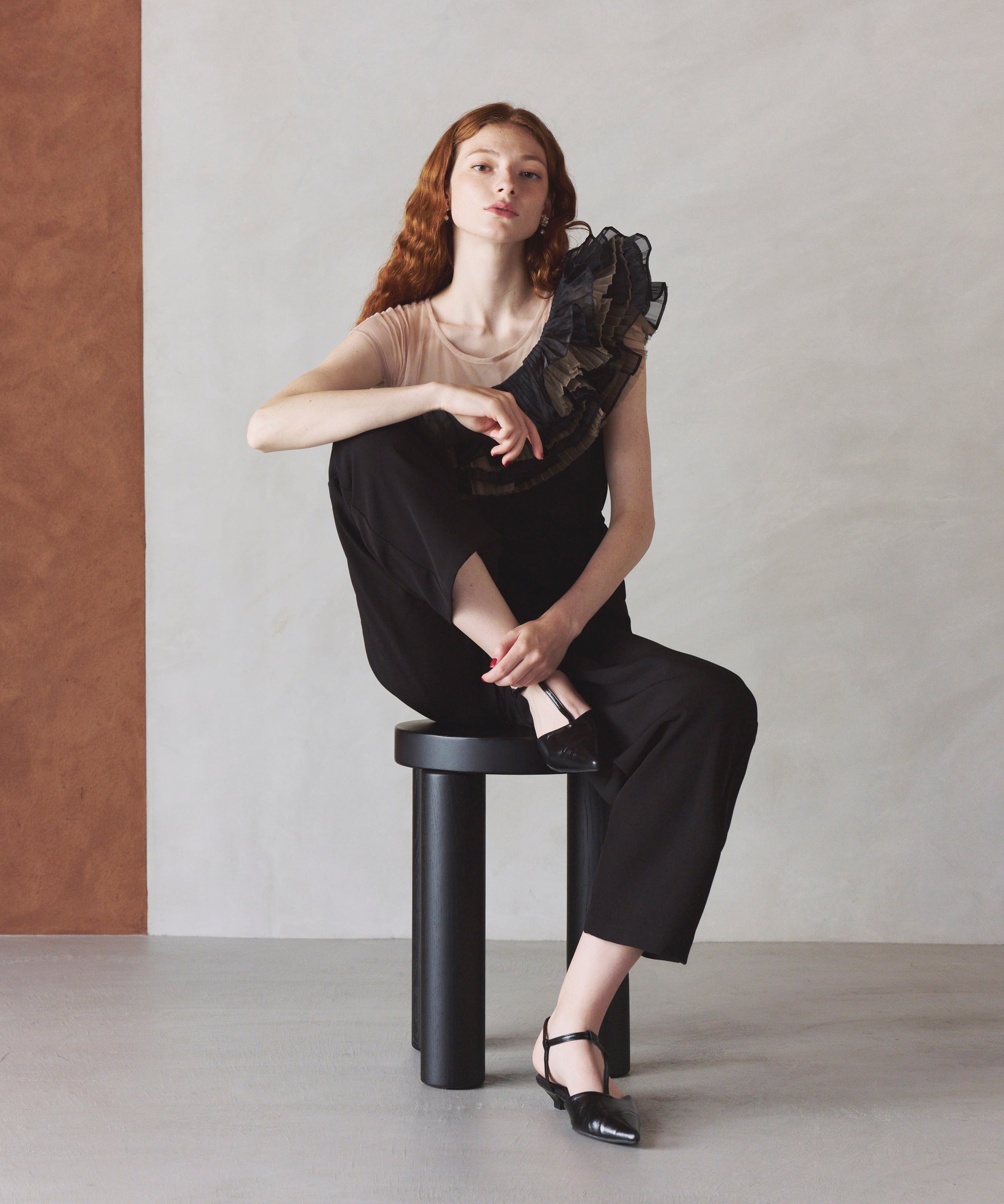 TULE MOTIF PANTS DRESS