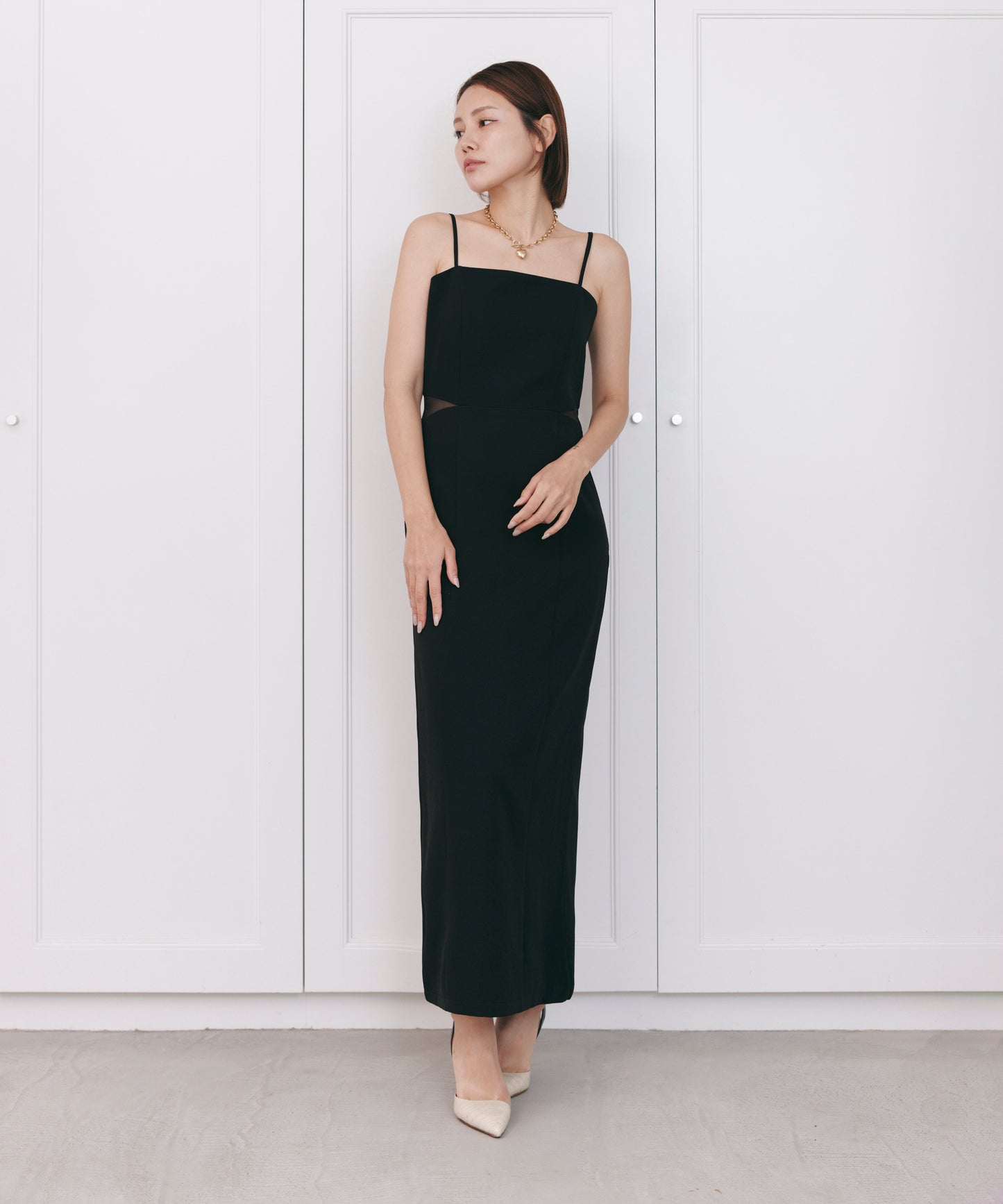 SHEER VOLUME TOP DRESS