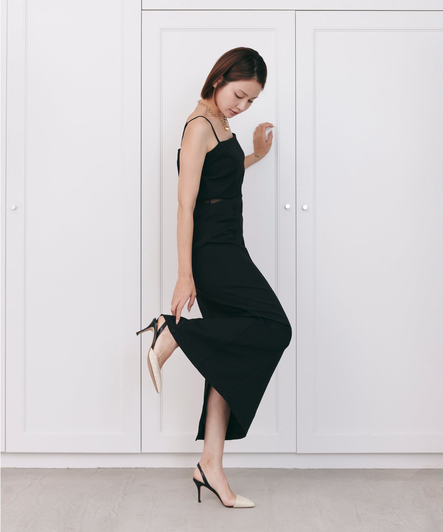 SHEER VOLUME TOP DRESS