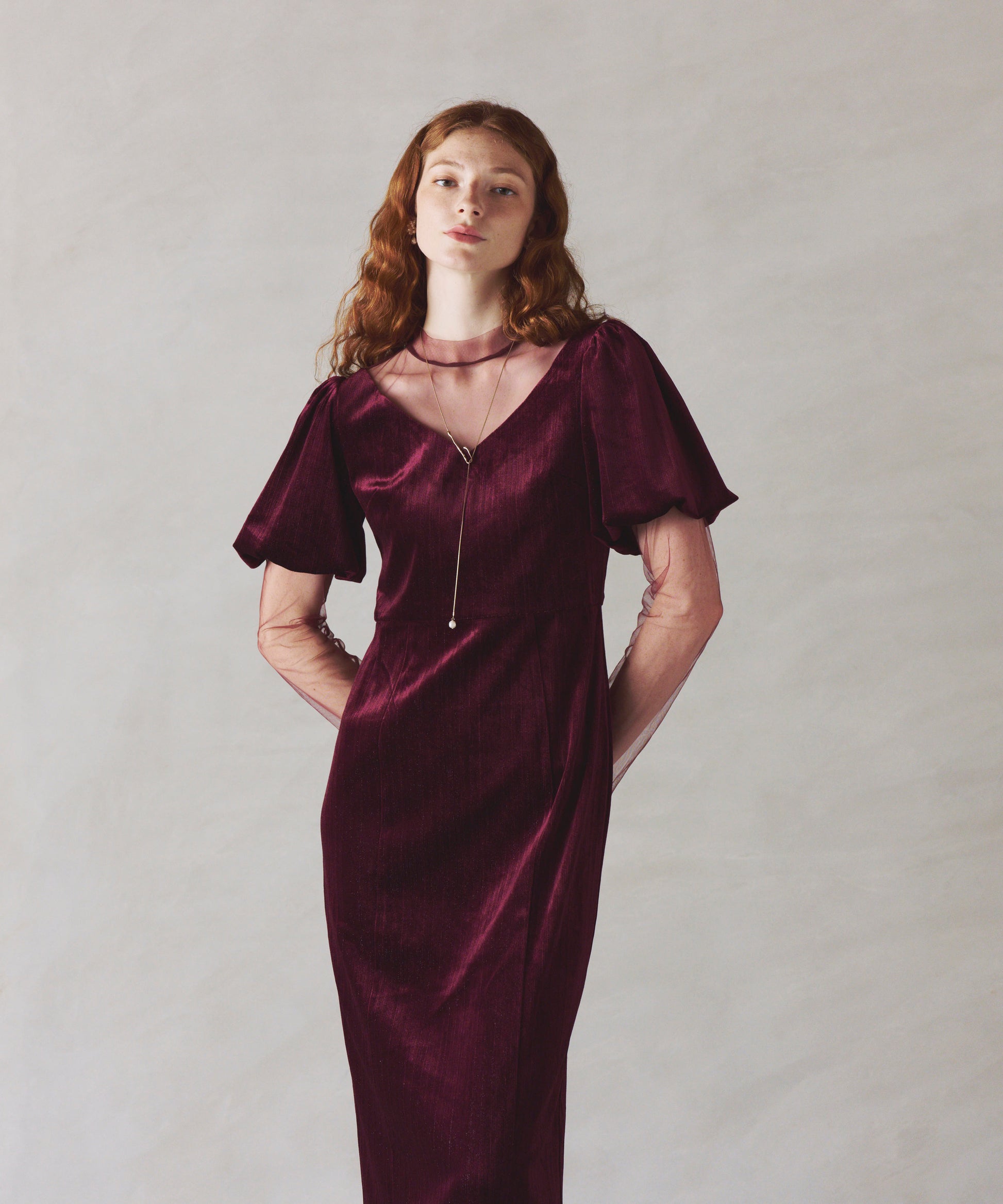 モデルサイズ：171cm B78 W61 H88 / 着用：レッド M