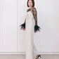 2WAY PEARL STRAP PANTS DRESS