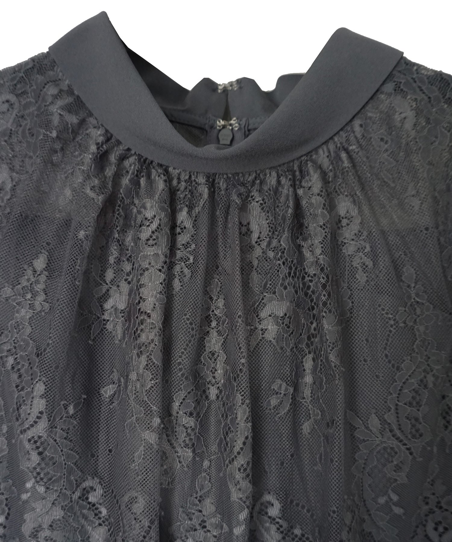 HIGHT NECK LACE PANTS DRESS