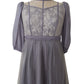 LACE COMBI PLEATS DRESS