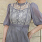 LACE COMBI PLEATS DRESS