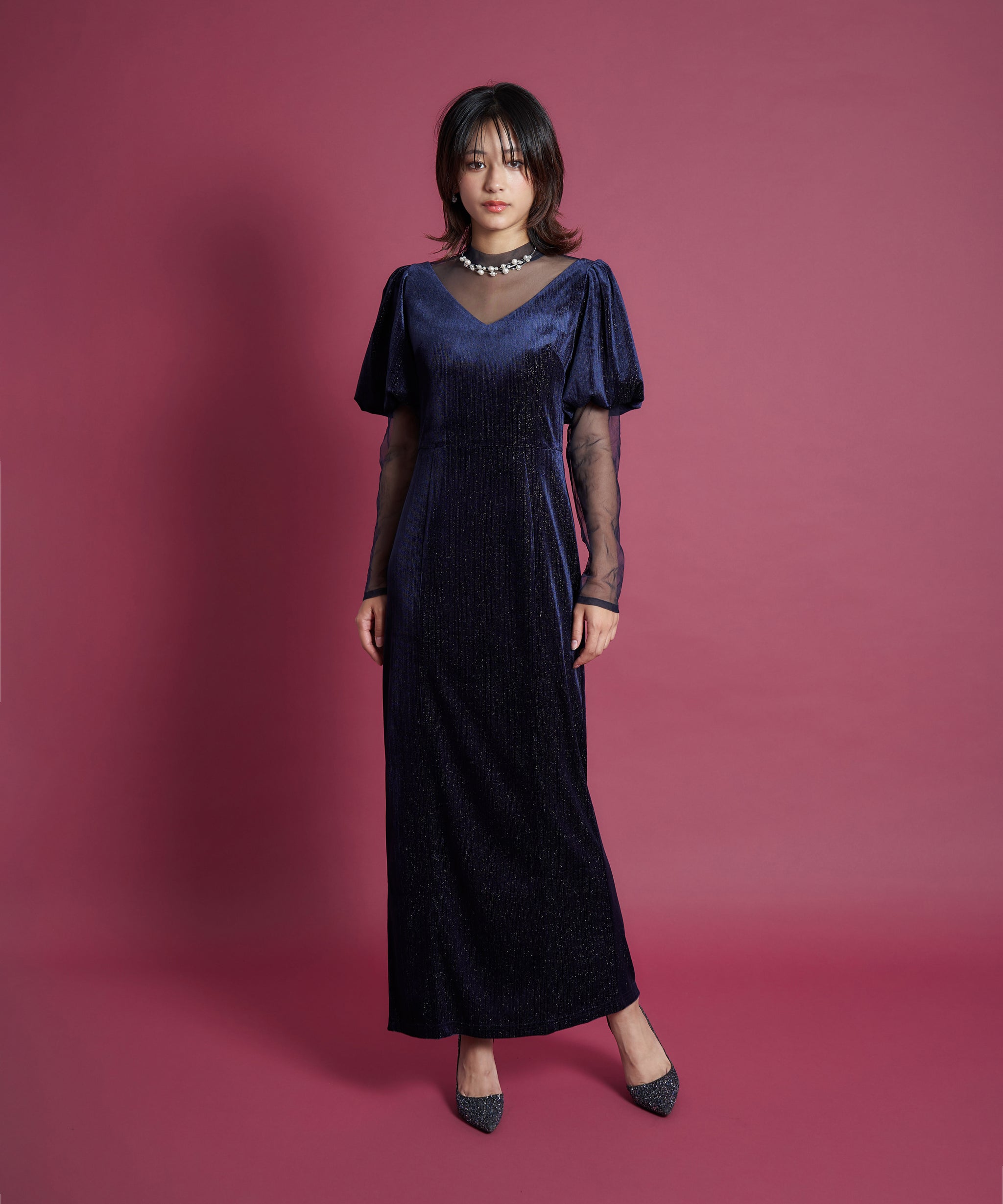 LAME VELVET DRESS