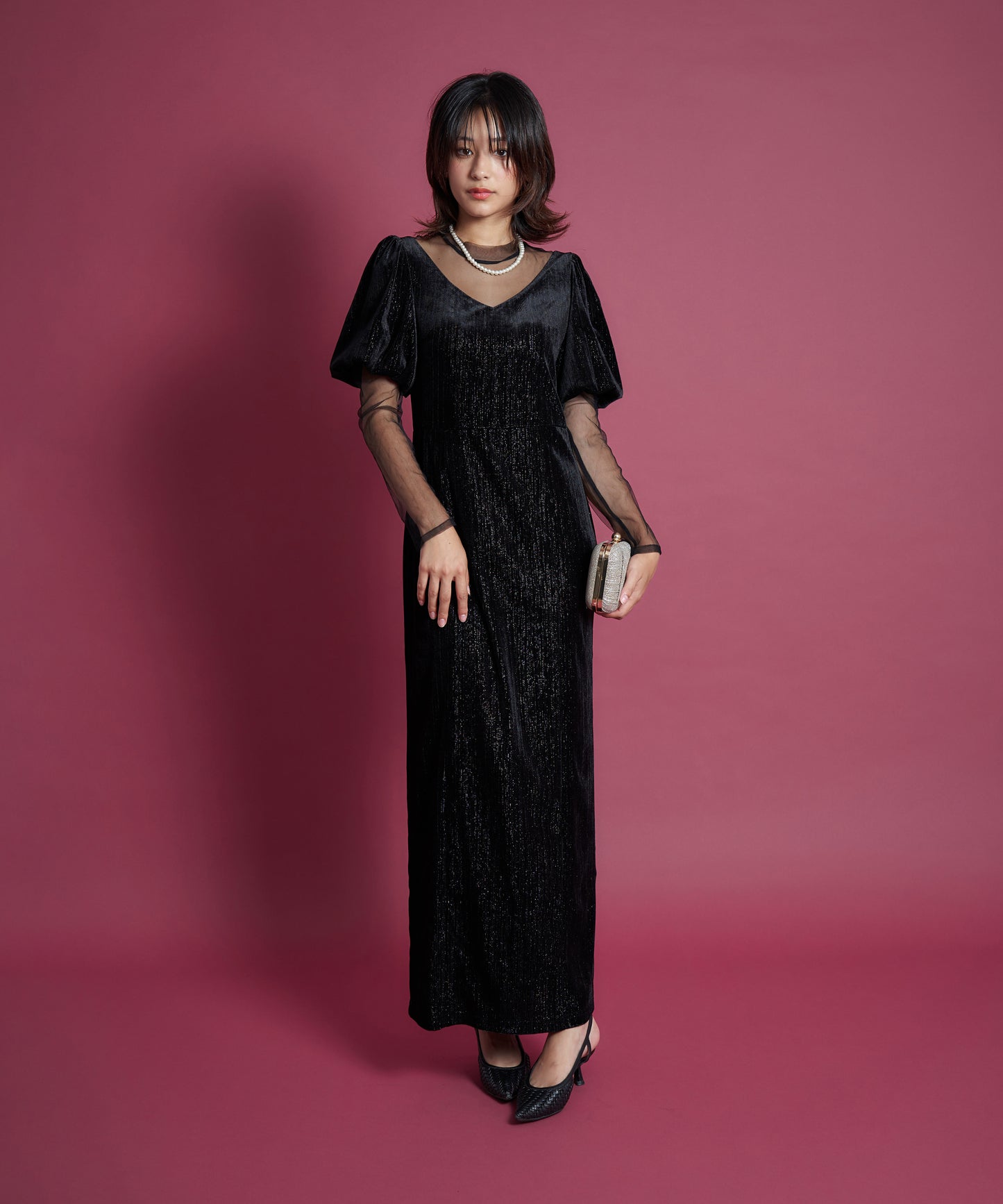 LAME VELVET DRESS