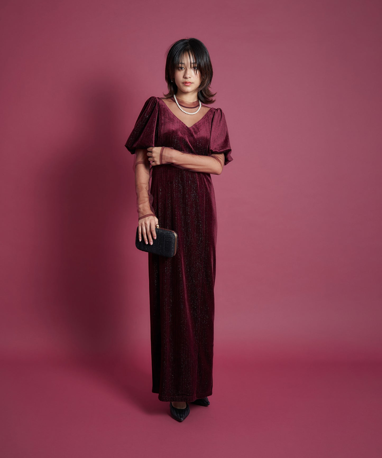 LAME VELVET DRESS