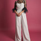 2WAY PEARL STRAP PANTS DRESS