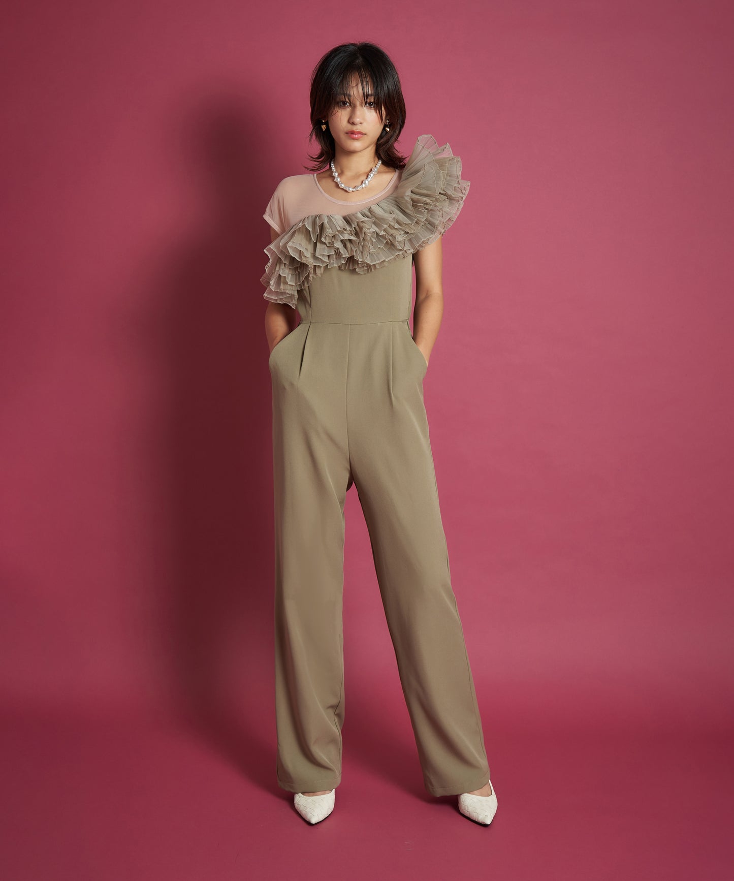 TULE MOTIF PANTS DRESS