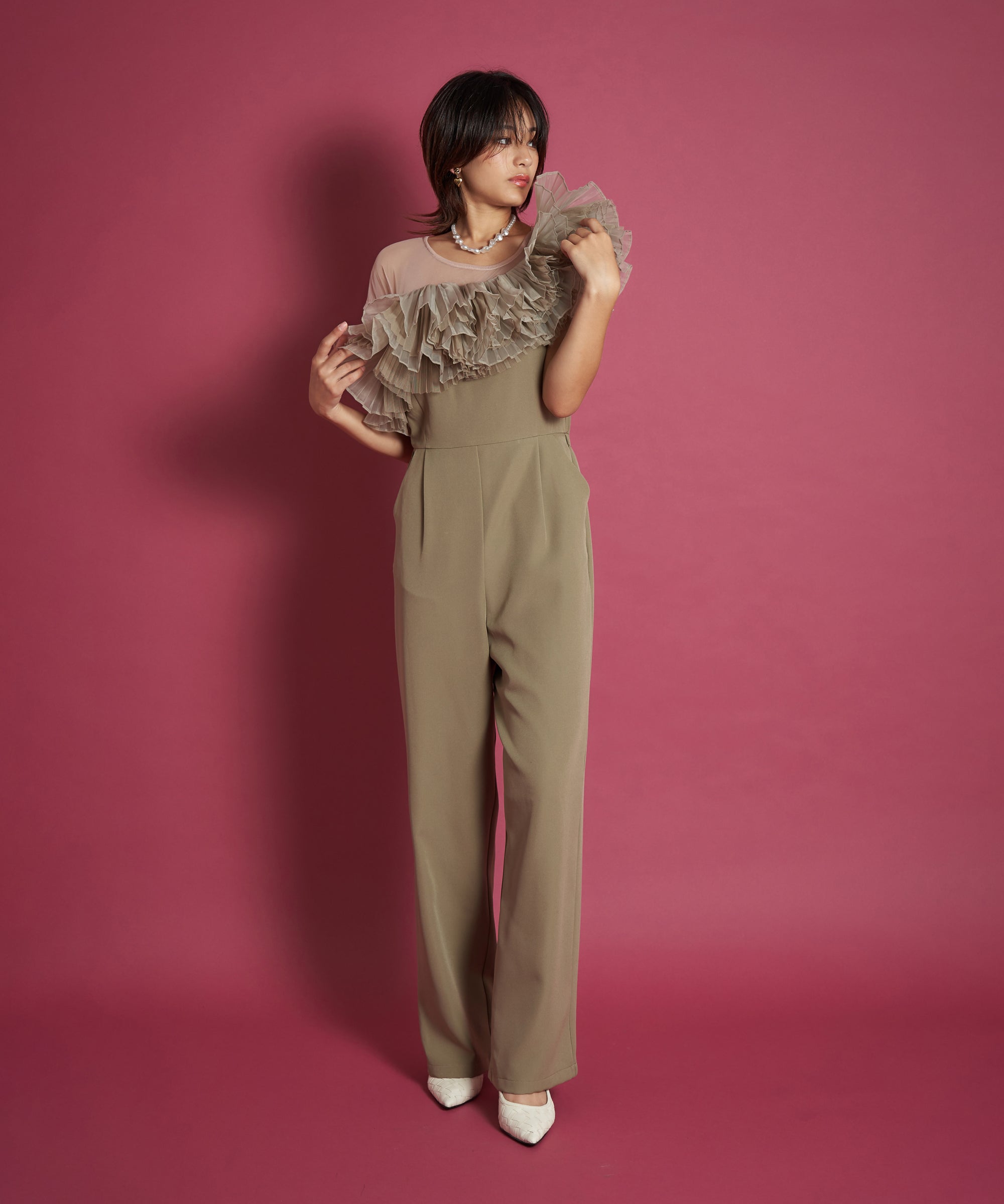 TULE MOTIF PANTS DRESS