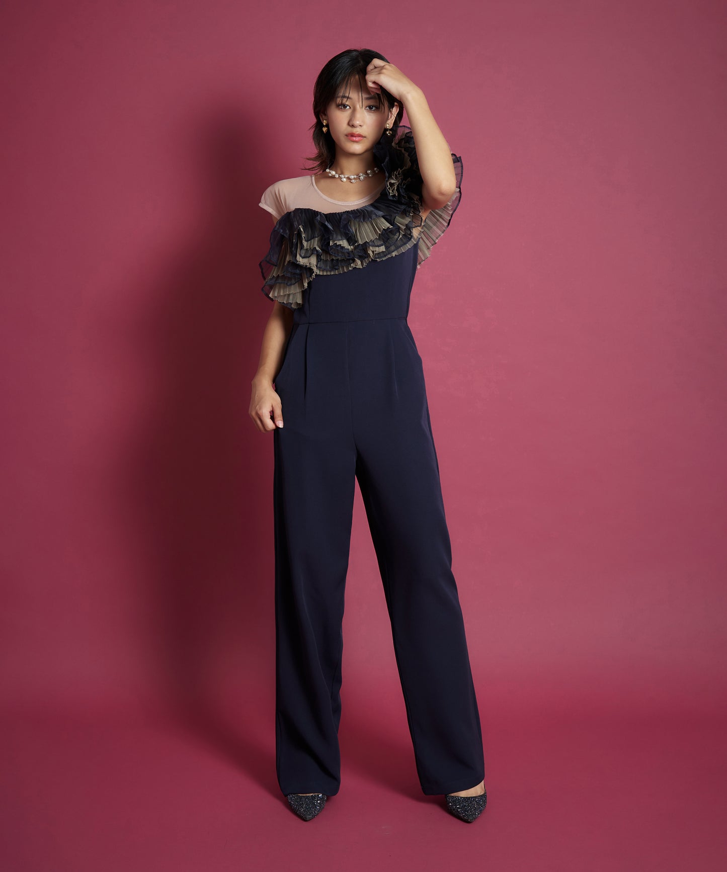 TULE MOTIF PANTS DRESS