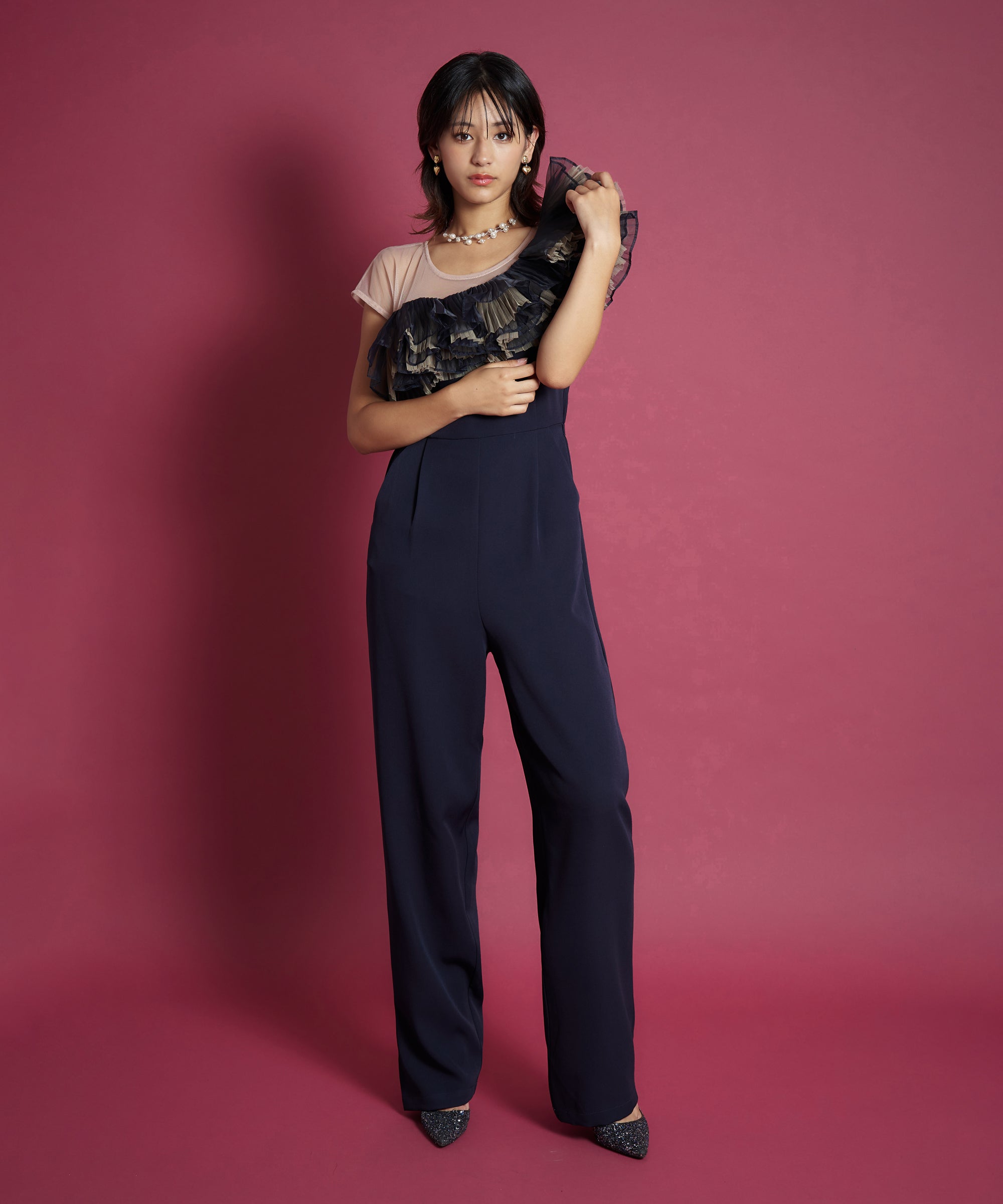 TULE MOTIF PANTS DRESS