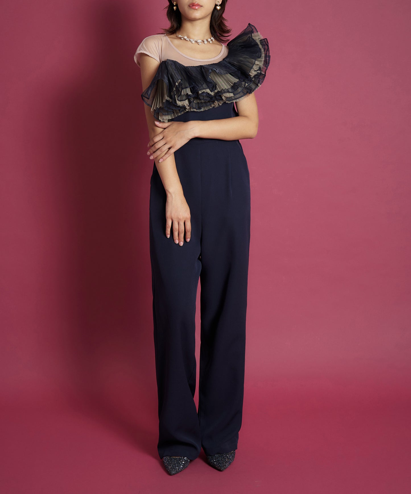 TULE MOTIF PANTS DRESS