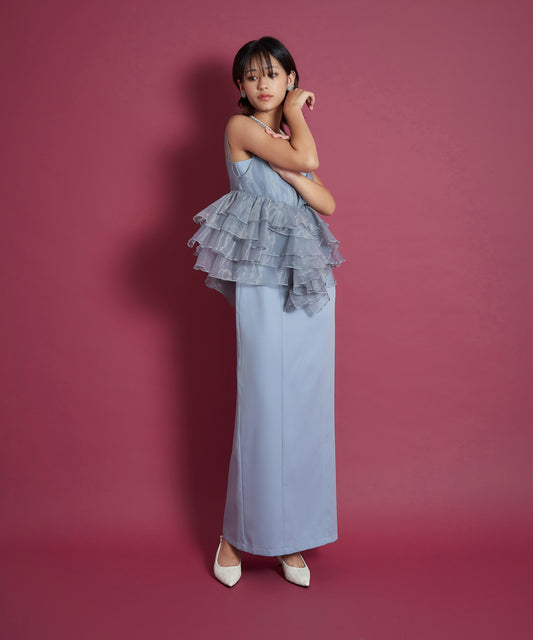 SHEER VOLUME TOP DRESS