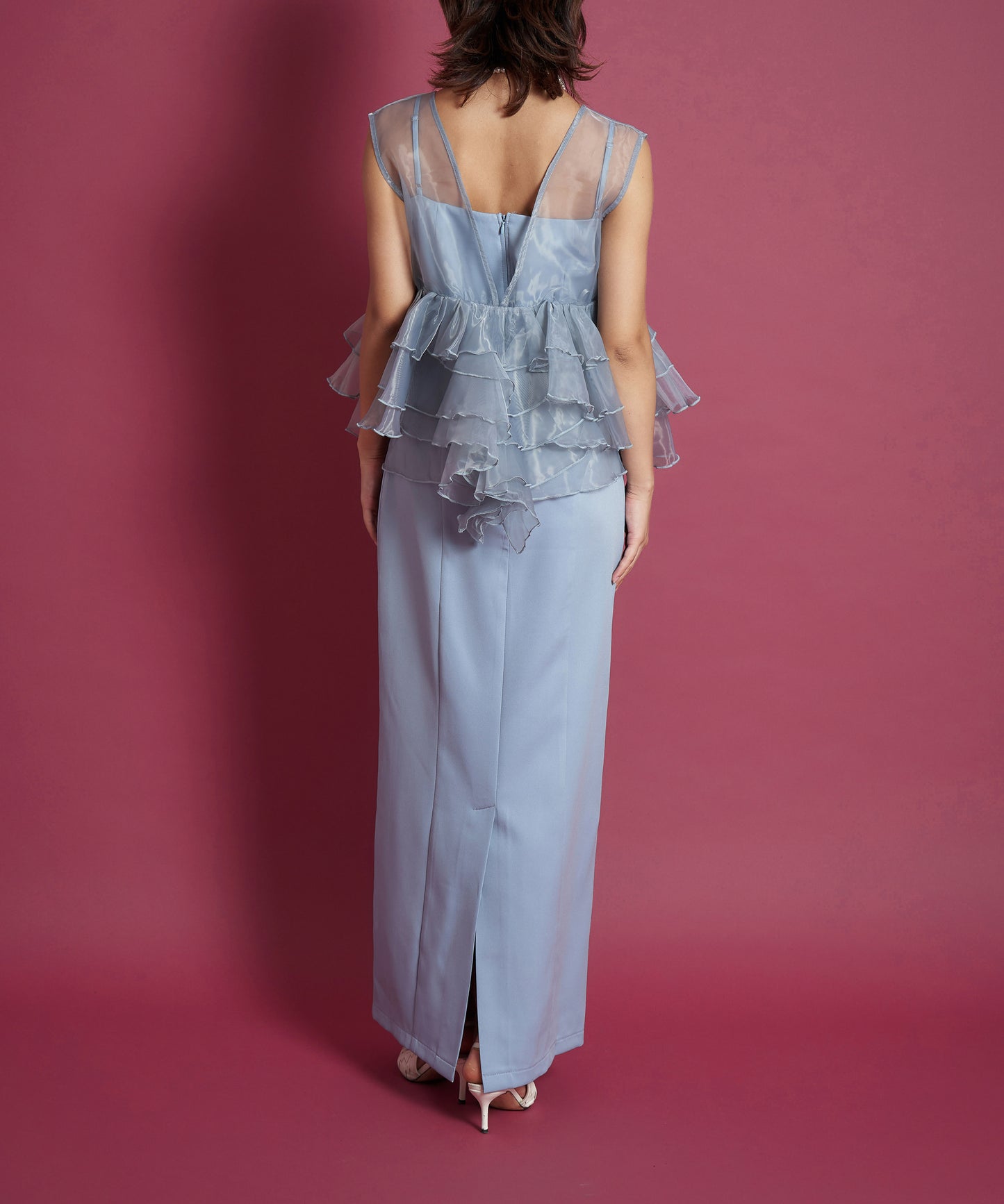SHEER VOLUME TOP DRESS