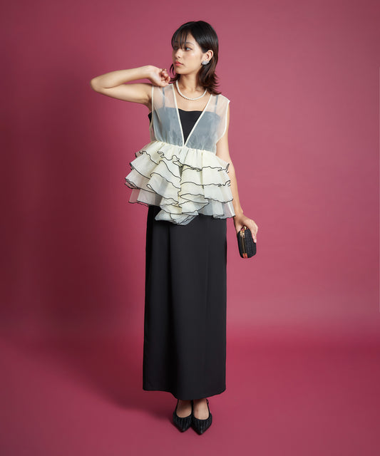 SHEER VOLUME TOP DRESS