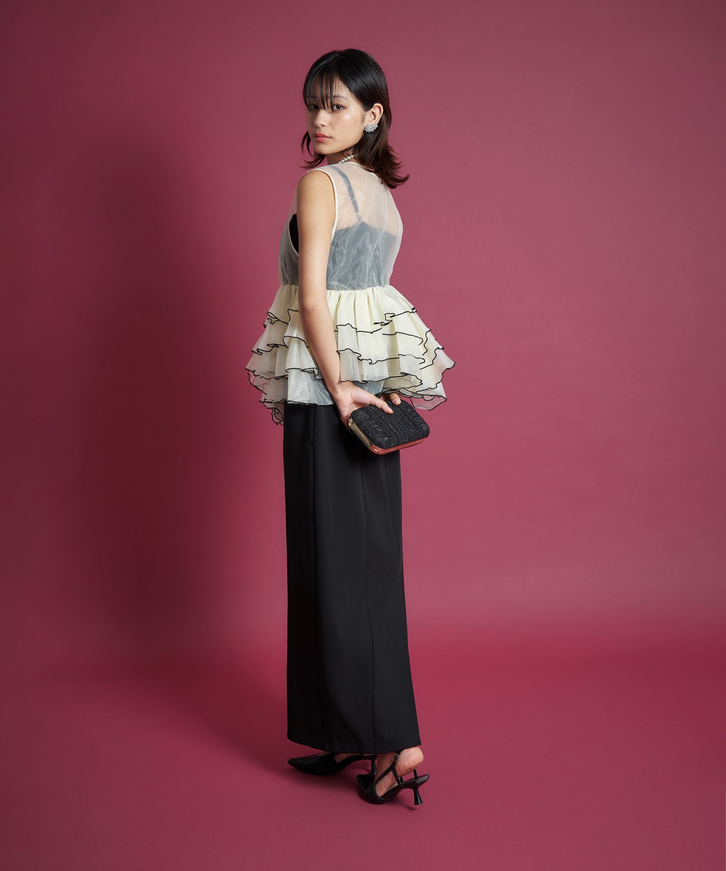 SHEER VOLUME TOP DRESS
