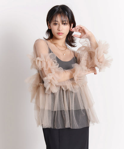 モデルサイズ：162cm B80 W59 H83 / 着用：ベージュ