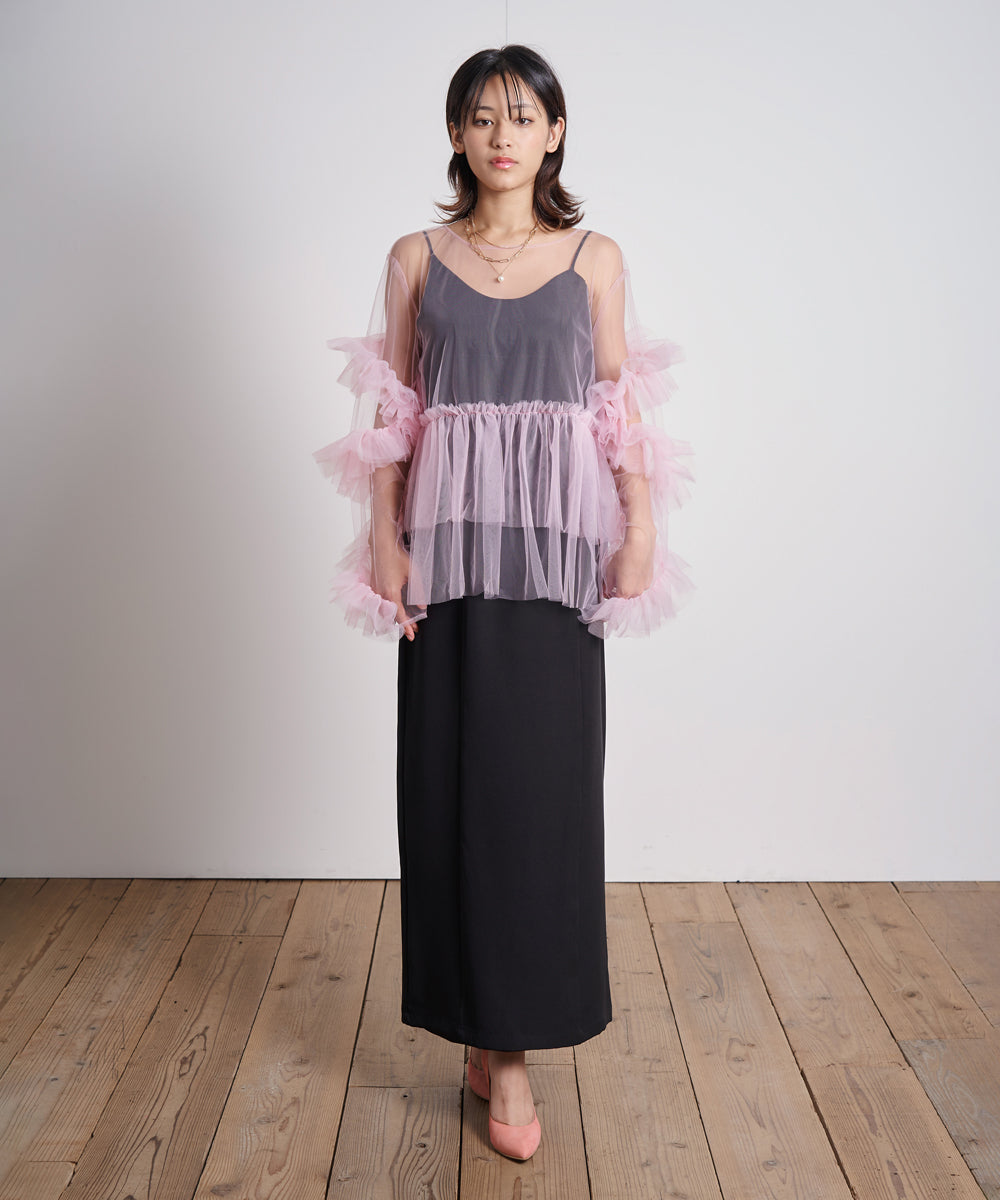 FRILL TULE TOP