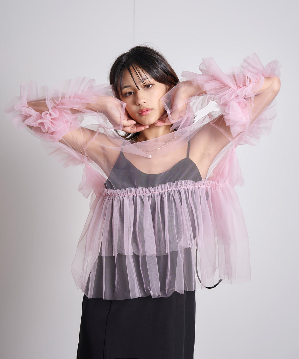 FRILL TULE TOP