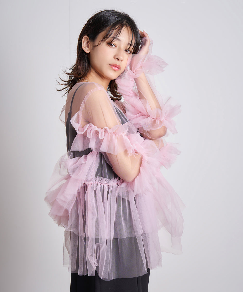 モデルサイズ：162cm B80 W59 H83 / 着用：ピンク