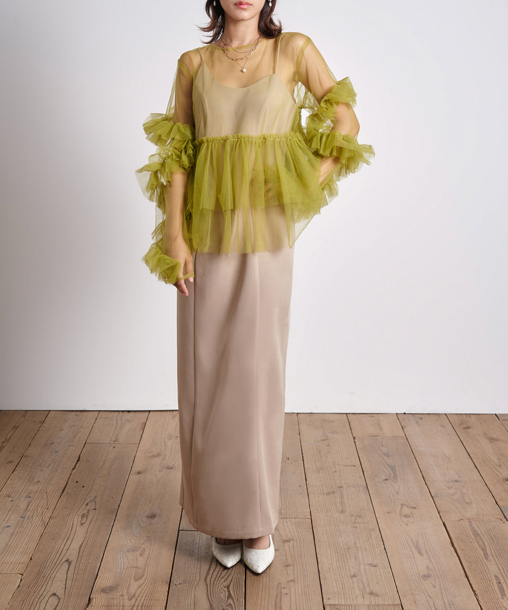 FRILL TULE TOP