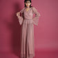 LAME PLEATS DRESS