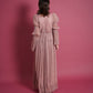 LAME PLEATS DRESS