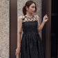RIBBON MOTIF JACQUARD DRESS