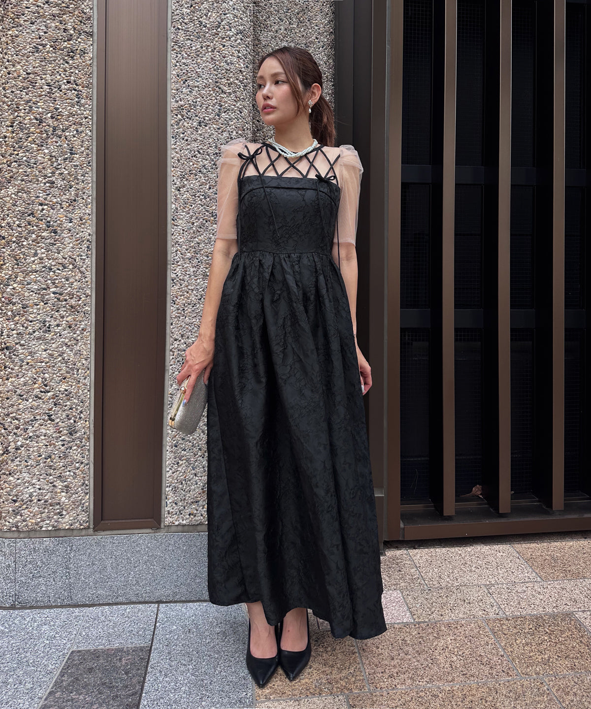 モデルサイズ：162cm B75 W62 H89 / 着用：ブラック