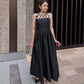 RIBBON MOTIF JACQUARD DRESS
