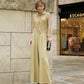HIGHT NECK LACE PANTS DRESS