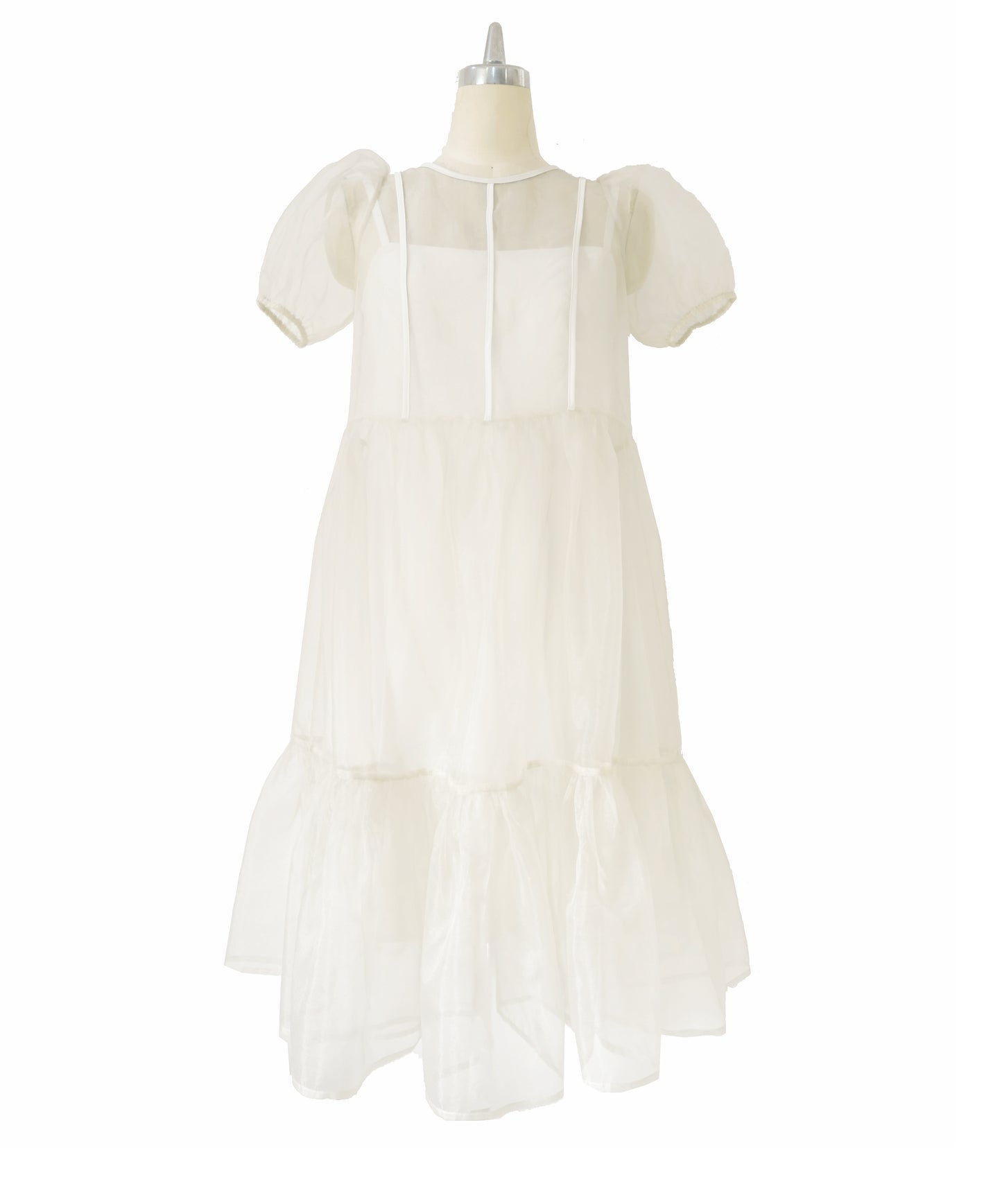 BRENDA ORGANDY MIDI DRESS
