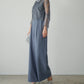 HIGHT NECK LACE PANTS DRESS
