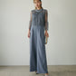 HIGHT NECK LACE PANTS DRESS