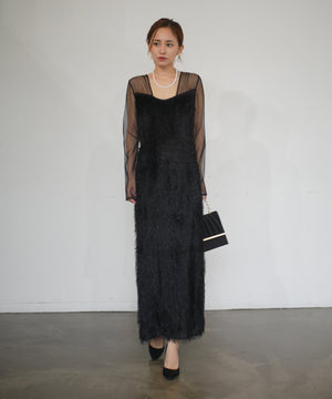 ＊美品＊マイシャウティー glitter shaggy dress My shawty（ﾏｲｼｬｳﾃｨｰ）の「glitter shaggy dress（ドレス）」 - WEAR