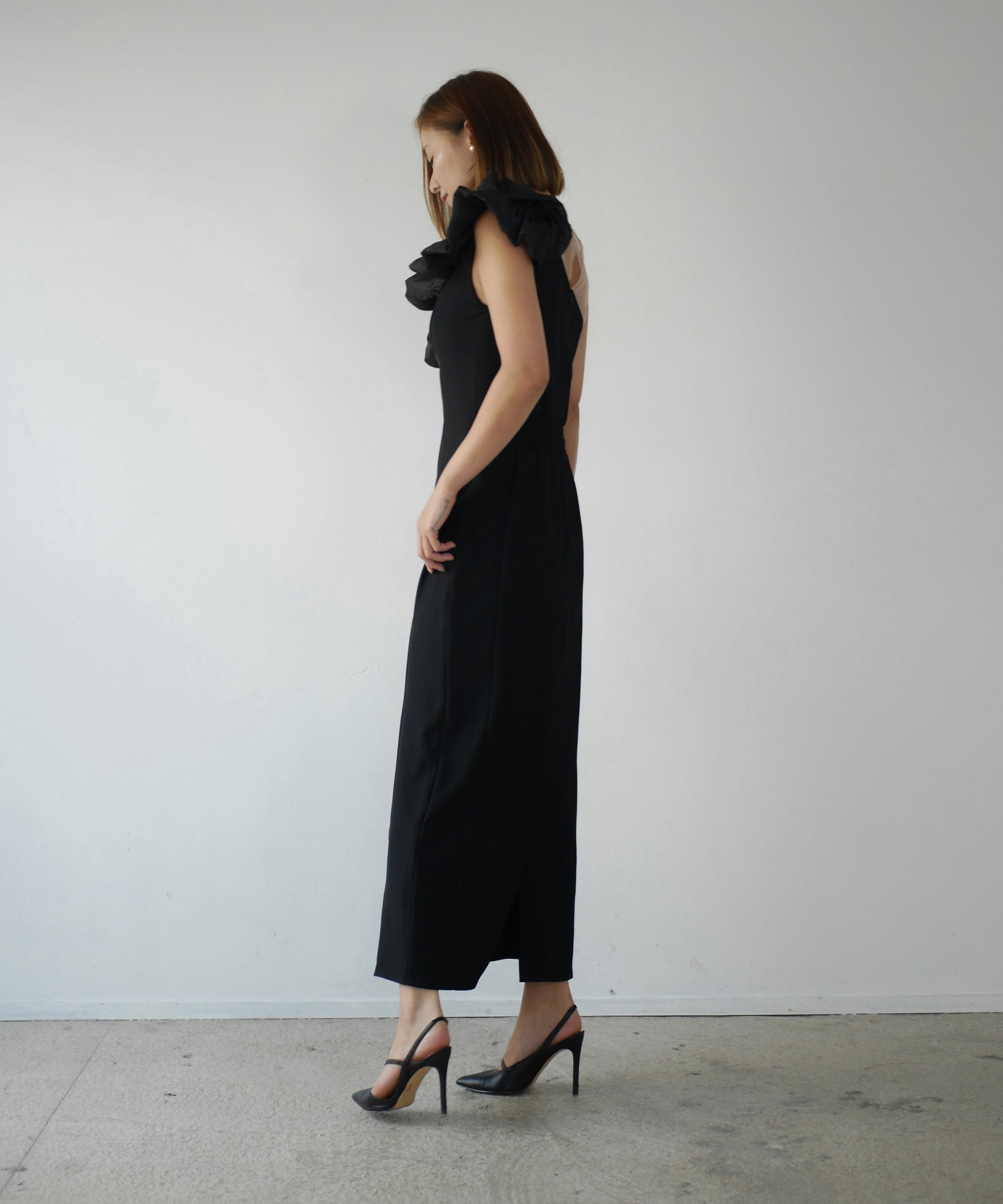 SHINY FRILL DRESS