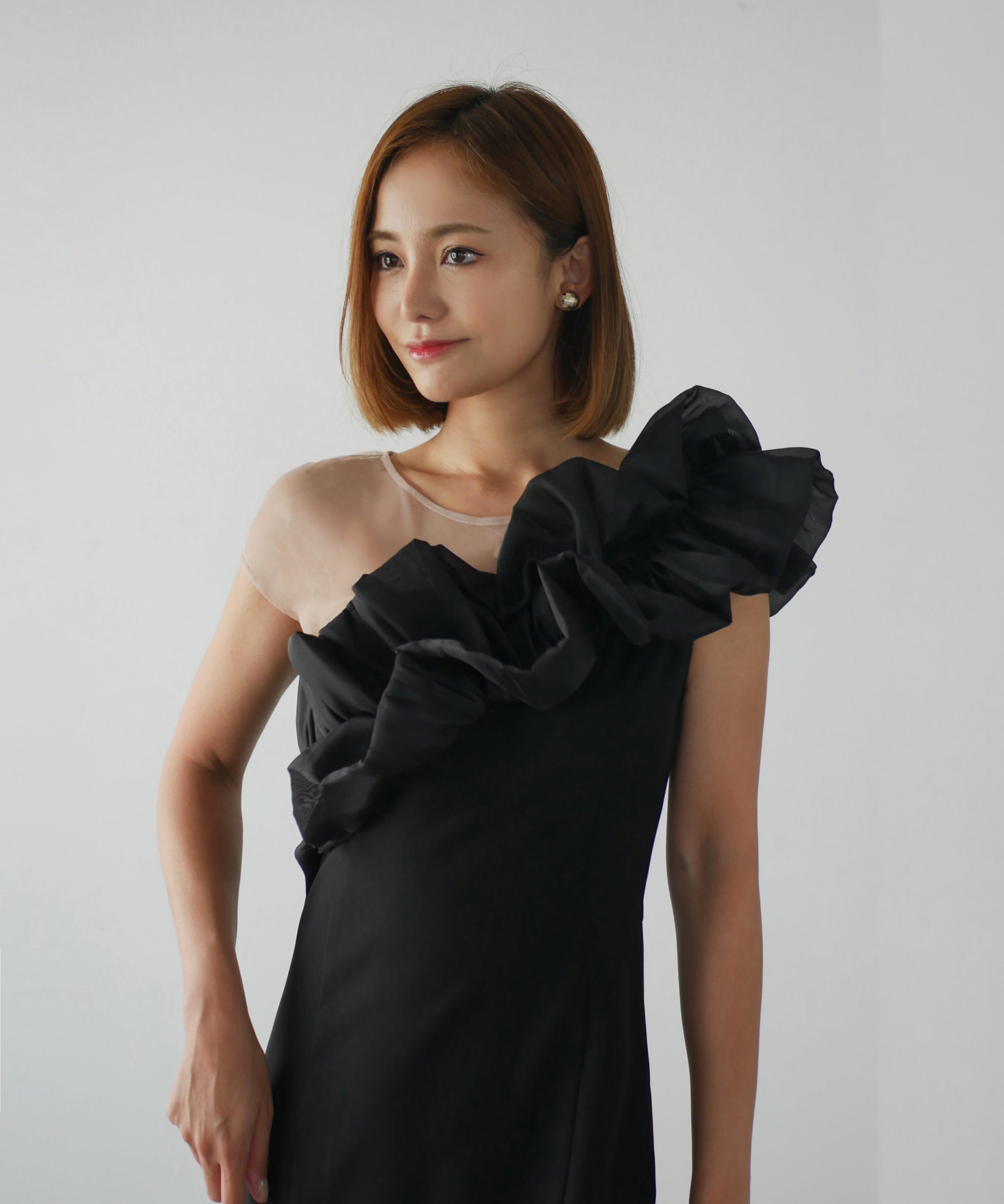 SHINY FRILL DRESS